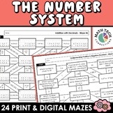 6th Grade Math Spiral Review Number System Math Mazes for 