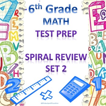 Preview of 6th Grade Math Spiral Review Set 2