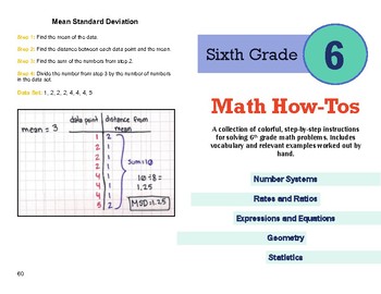 Preview of 6th Grade Math Standards "How-To's" - Booklet Version