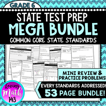 Preview of 6th Grade Math State Test Prep MEGA BUNDLE!