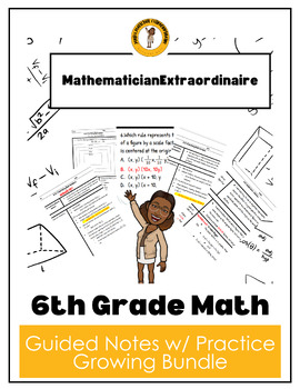 Preview of 6th Grade Math TEKS Bundle- STAAR Aligned Guided Notes w/ Practice Problems