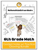 6th Grade Math TEKS Bundle- STAAR Aligned Guided Notes w/ 