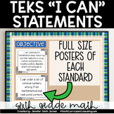 6th Grade Math TEKS I Can Statements - Objective Posters -