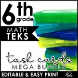 6th Grade Math TEKS Task Cards | Editable | New Item Types