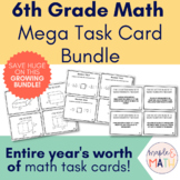 Math Task Card Mega Bundle Middle School Math 6th Grade