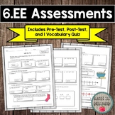 6th Grade Math Expressions and Equations Assessments (Common Core Aligned 6.EE)
