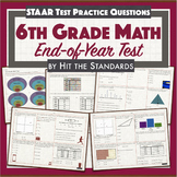6th Grade Math Test Complete Practice STAAR Review Benchmark 