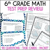 6th Grade Math Test Prep End of Year Review Packet and Task Cards