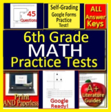 6th Grade Math Test Prep Printable & SELF-GRADING GOOGLE FORMS!