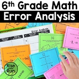 6th Grade Math Test Prep Review Activity for End of the Year