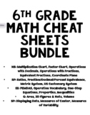 6th Grade Math Ultimate Cheat Sheet Bundle