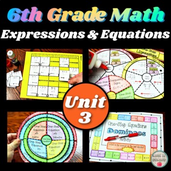 Preview of 6th Grade Math Unit 3 Expressions & Equations Curriculum