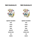 6th Grade Math Vocabulary CCS Words