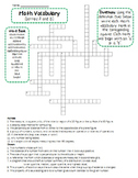 6th Grade Math Vocabulary Crossword Puzzle FREEBIE