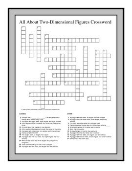 6th Grade Math Vocabulary Crossword Puzzles by Ralynn Ernest Education