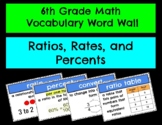 6th Grade Math Vocabulary: Rates, Ratios, and Percents