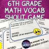 6th Grade Math Vocabulary Shout Game