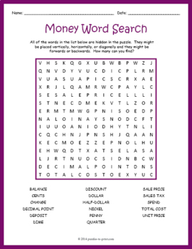 sixth grade math word search pack by puzzles to print tpt