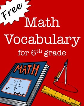 6th grade math vocabulary worksheets pdf