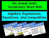 6th Grade Math Vocabulary_Algebra: Expressions, Equations,
