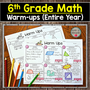 Preview of 6th Grade Math Warm-Ups