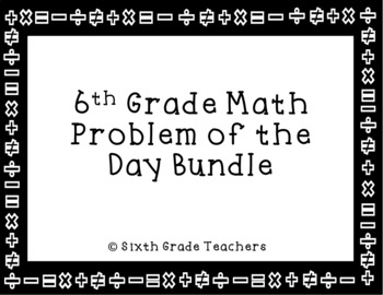 Preview of 6th Grade Math Warm Ups Bundle