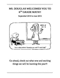 6th Grade Math Welcome Packet