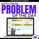 6th Grade Math Word Problem of the Day | January Digital M