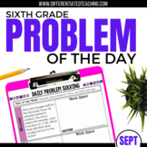 6th Grade Math Word Problem of the Day | September Math Pr