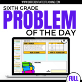 6th Grade Math Word Problem of the Day | Yearlong Digital 