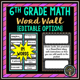 6th Grade Math Word Wall Strips (114 in all!)