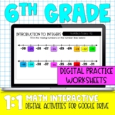 6th Grade Math Worksheet Bundle - Fully Digital