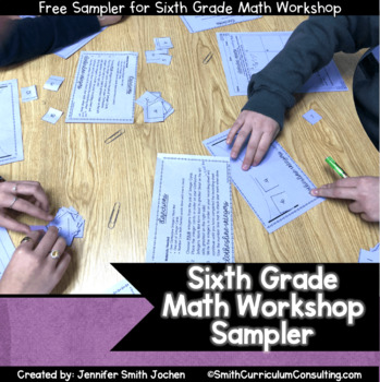 Preview of 6th Grade Math Workshop Sampler - Preview - Math Station - Math Center