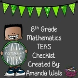 6th Grade Mathematics TEKS Checklist