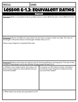 Preview of 6th Grade | Module 1 | Lesson 3 - Eureka/NY Engage
