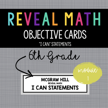 Preview of 6th Grade Module 1 Reveal Math I Can Statements by McGraw Hill