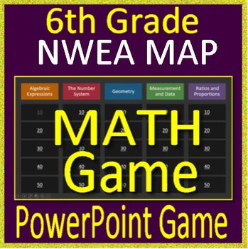 Preview of 6th Grade NWEA MAP Math Test Prep - RIT Bands 221 - 240 - Math Game