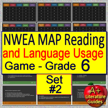 6th Grade NWEA MAP Test Prep Reading and Language Usage Skills Game #2