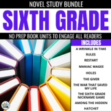6th Grade Novel Units Bundle: 10 Literature Guides for Boo