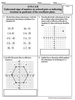 6th grade math common core number system assessments tpt