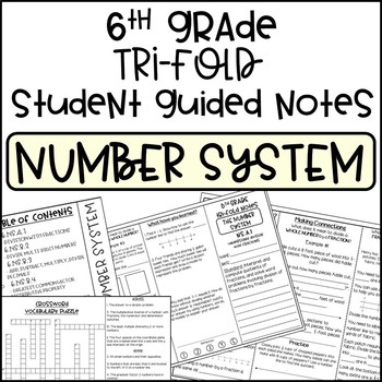 Preview of 6th Grade Number System Tri-Fold Notes