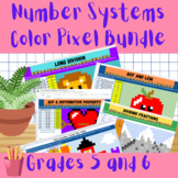 6th Grade Number Systems Color Pixel Bundle