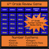 6th Grade Number Systems - Game Show Review Game
