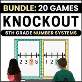 6th Grade Number Systems Math Games Bundle - Integers - Ra