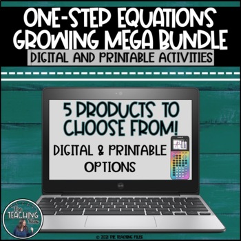 Preview of 6th Grade One Step Equations Mega Growing Bundle | Distance Learning