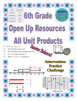 Preview of 6th Grade Open Up Resources All Product Bundle - Editable - SBAC