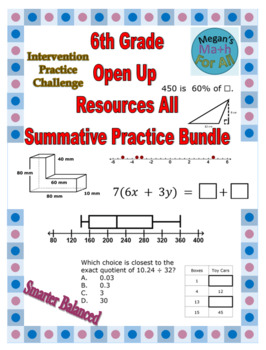 Preview of 6th Grade Open Up Resources All Unit Summative Practice - Editable