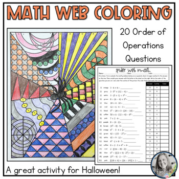 Preview of 6th Grade Order of Operations Coloring Review for Halloween