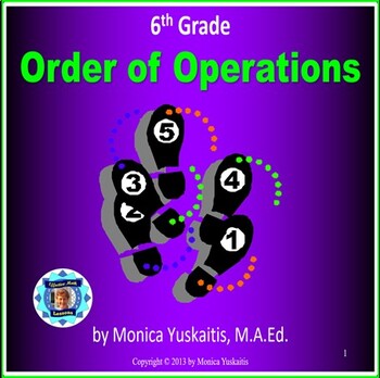 Preview of 6th Grade Order of Operations Powerpoint Lesson