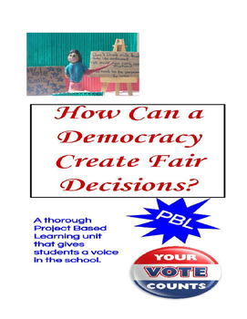 Preview of 6th Grade PBL - Elections and Democracy in the School